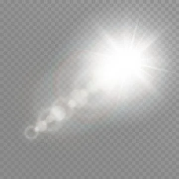 Vector transparent sunlight special lens flare light effect. Christmas abstract Stock Illustration
