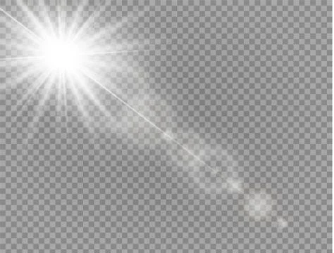 Vector transparent sunlight special lens flare light effect. Sun flash. Stock Illustration