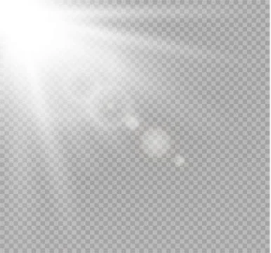Vector transparent sunlight special lens flare light effect. Sun flash. Stock Illustration
