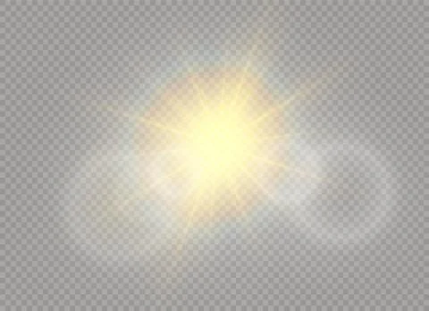 Vector transparent sunlight special lens flare light effect. Sun flash. Stock Illustration