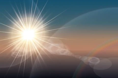 Vector transparent sunlight special lens flare light effect. Ilustração Stock