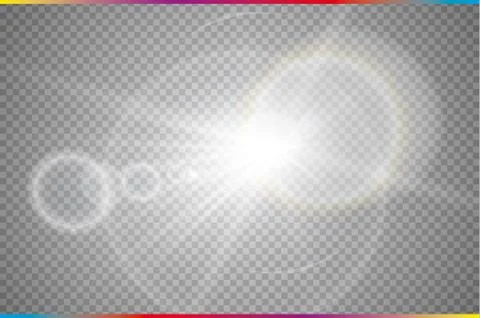 Vector transparent sunlight special lens flare light effect. Illustration