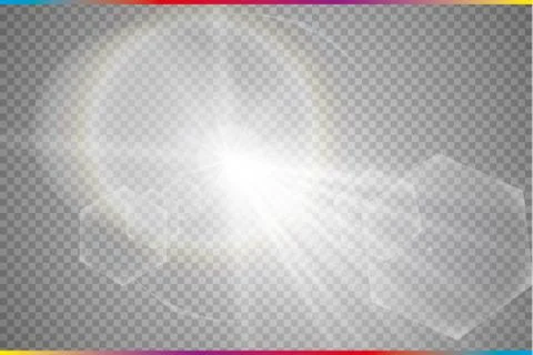 Vector transparent sunlight special lens flare light effect. Stock-Illustration
