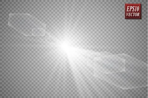 Vector transparent sunlight special lens flare light effect. Stock Illustration