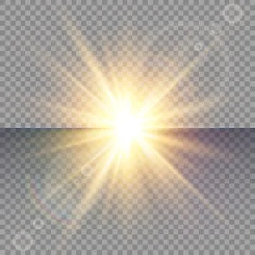 Vector transparent sunlight special lens flare light effect. Stock Illustration