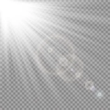 Vector transparent sunlight special lens flare light effect. Stock Illustration