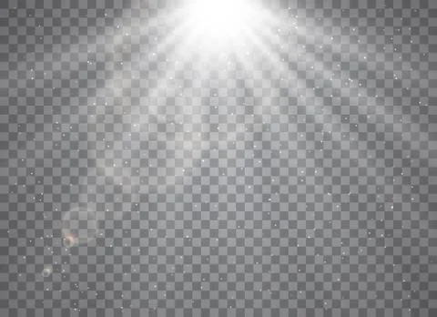 Vector transparent sunlight special lens flare light effect. Stock Illustration
