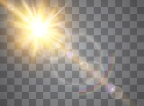 Vector transparent sunlight special lens flare light effect. Stock Illustration