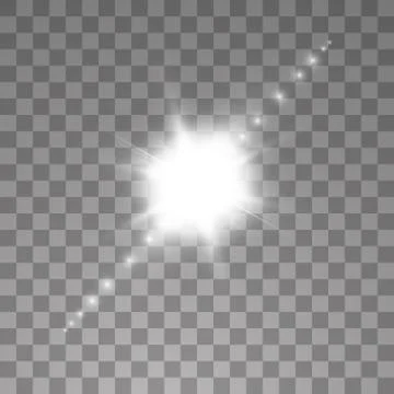 Vector transparent sunlight special lens flare light effect. Sun isolated on Stock Illustration