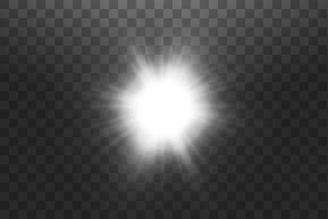Vector transparent sunlight special lens flare light effect. Sun isolated on Stock Illustration