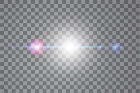 Vector transparent sunlight special lens flare light effect Stock Illustration