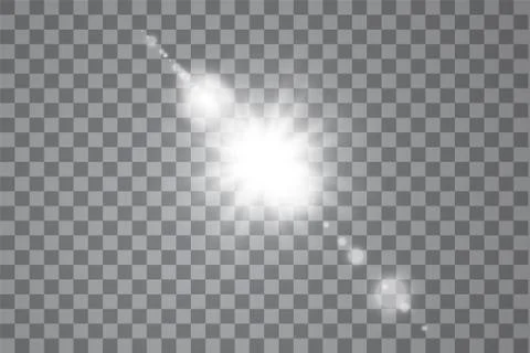 Vector transparent sunlight special lens flare light effect Stock Illustration