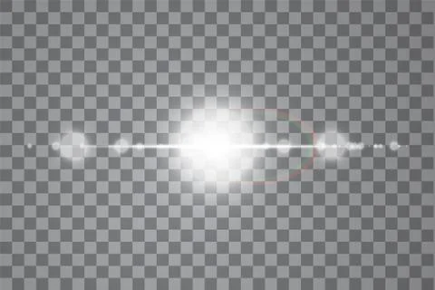 Vector transparent sunlight special lens flare light effect Stock Illustration