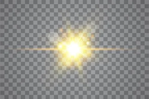 Vector transparent sunlight special lens flare light effect. Isolated sun flash Stock Illustration