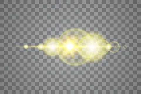 Vector transparent sunlight special lens flare light effect. Isolated sun flash Stock Illustration