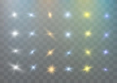 Vector transparent sunlight special lens flare light effect. Christmas abstract Stock Illustration