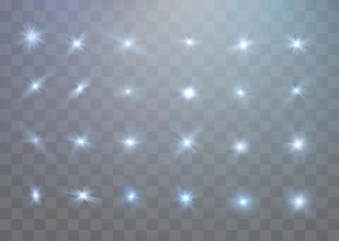 Vector transparent sunlight special lens flare light effect. Christmas abstract Illustrazione stock