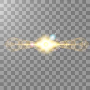 Vector transparent sunlight special lens flare light effect. Sun isolated on Illustrazione stock