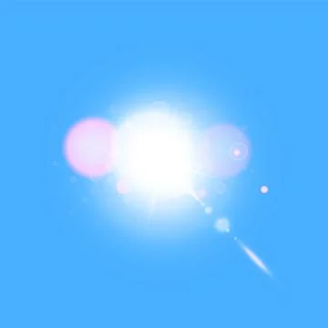 Vector transparent sunlight special lens flare light effect Stock Illustration