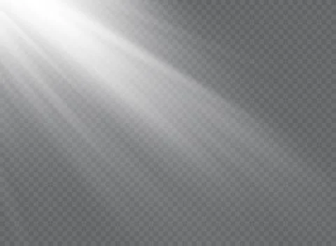 Vector transparent sunlight special lens flash light effect. Stock Illustration