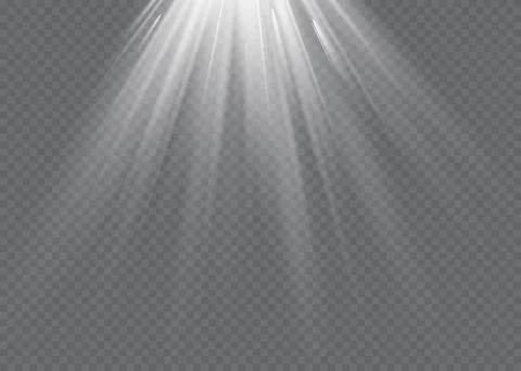 Vector transparent sunlight special lens flare light effect. Sun flash with rays Stock Illustration