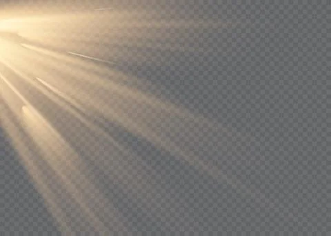 Vector transparent sunlight special lens flash light effect. Stock Illustration
