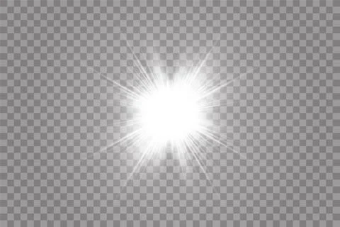 Vector transparent sunlight special lens flare light effect. Sun isolated on Stock Illustration
