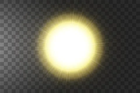 Vector transparent sunlight special lens flare light effect. Sun isolated on Illustrazione stock