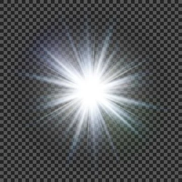 Vector transparent sunlight special lens flare light effect Stock Illustration