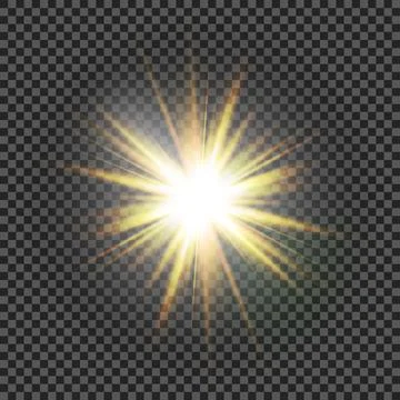 Vector transparent sunlight special lens flare light effect Stock Illustration