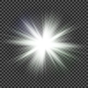 Vector transparent sunlight special lens flare light effect Stock Illustration