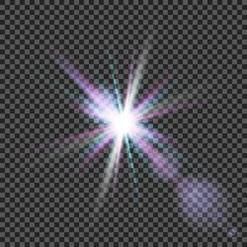 Vector transparent sunlight special lens flare light effect Stock Illustration