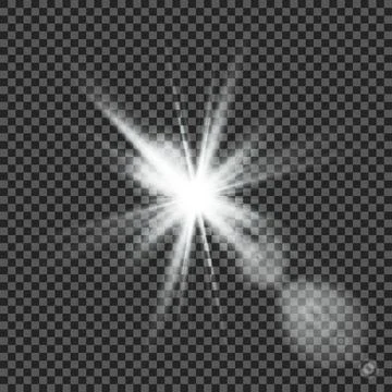 Vector transparent sunlight special lens flare light effect Stock Illustration