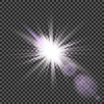 Vector transparent sunlight special lens flare light effect Stock Illustration