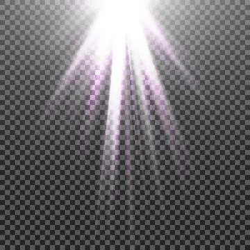 Vector transparent sunlight special lens flare light effect Stock Illustration