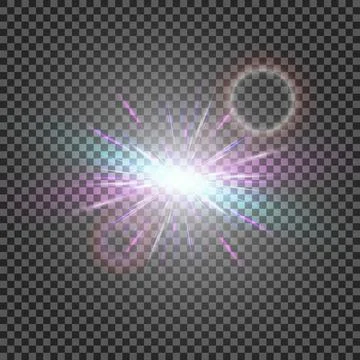 Vector transparent sunlight special lens flare light effect Stock Illustration