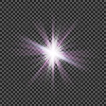 Vector transparent sunlight special lens flare light effect Stock Illustration