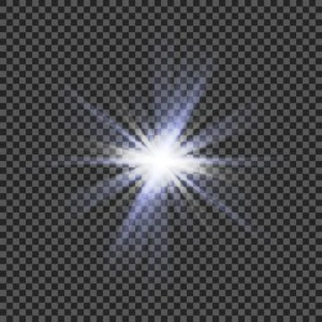 Vector transparent sunlight special lens flare light effect Stock Illustration