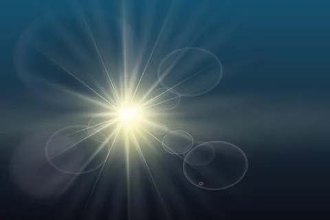 Vector transparent sunlight special lens flare light effect. Stock-Illustration