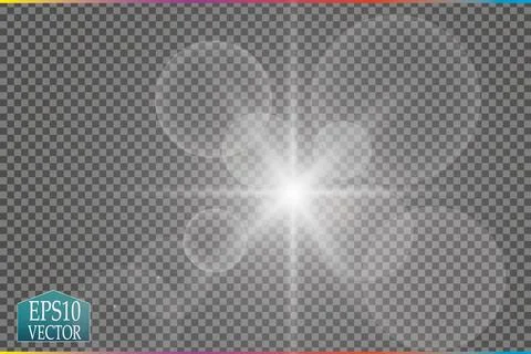 Vector transparent sunlight special lens flare light effect. Stock-Illustration