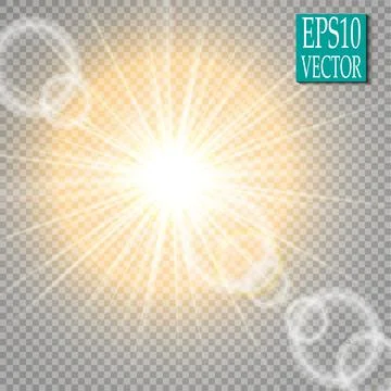 Vector transparent sunlight special lens flare light effect. Illustrazione stock