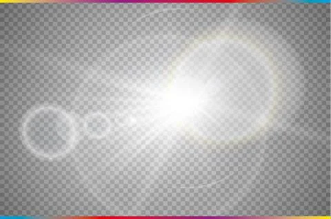 Vector transparent sunlight special lens flare light effect. Stock-Illustration