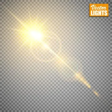 Vector transparent sunlight special lens flare light effect. Illustration