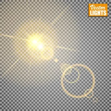 Vector transparent sunlight special lens flare light effect. Stock-Illustration