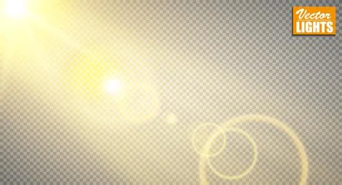 Vector transparent sunlight special lens flare light effect. Illustrazione stock