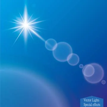 Vector transparent sunlight special lens flare light effect. Stock Illustration