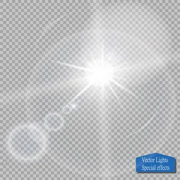 Vector transparent sunlight special lens flare light effect. Stock-Illustration