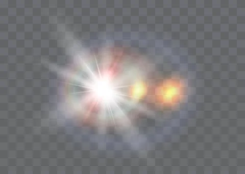 Vector transparent sunlight special lens flash light effect.front sun lens flash Stock Illustration