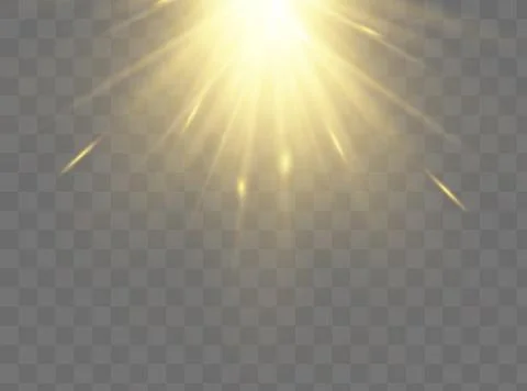 Vector transparent sunlight special lens flash light effect.front sun lens .. Stock Illustration