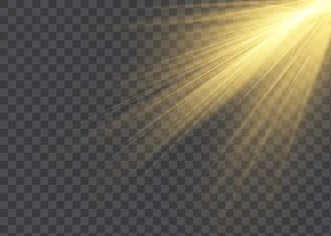 Vector transparent sunlight special lens flash light effect. Stock Illustration